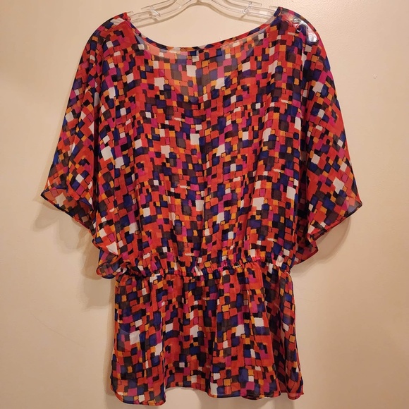 Allen B by Allen Schwartz Sheer Top / Coverup M - Picture 5 of 5